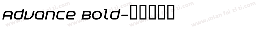 Advance Bold字体转换